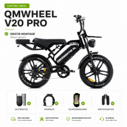 LIMITED DEAL! QMWheel V20 Pro Zwart 10.0 + Zitje + Telefoonhouder + Voetsteunen + Ringslot