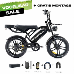 COMBI DEAL! QMWheel V20 Pro Zwart 10.0 + Zitje + Telefoonhouder + Voetsteunen + Ringslot