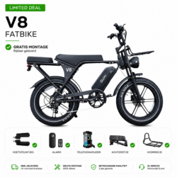 LIMITED DEAL! Ouxi V8 2026 + Achterzitje + Alarm + Telefoontasje + NFC + Voorrek + Voetsteunen