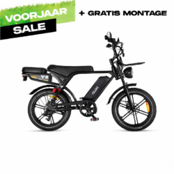 COMBI DEAL! Ouxi V8 Ultra Zwart + Zitje + Telefoonhouder + Alarm + Voetsteunen + Voorrrek
